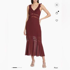 Reformation Purdie Dress Plum Large NWT